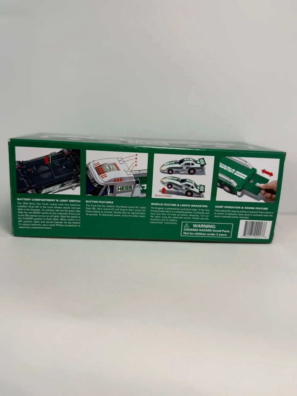 Hess Toy Truck & Dragster Wheelie Popping LED Lights Race Sounds 2016 NIB